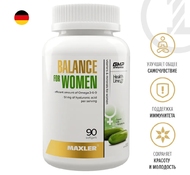 Витамины для женщин + омега 3 6 9 Maxler Balance for Women ( мультивитамины / витамины группы В / омега 3-6-9 / гиалуроновая кислота) - 90 гелевых капсул